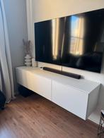 Ikea Besta TV meubel - Wit, zwevend design, Ophalen, Kunststof, 100 tot 150 cm, Zo goed als nieuw