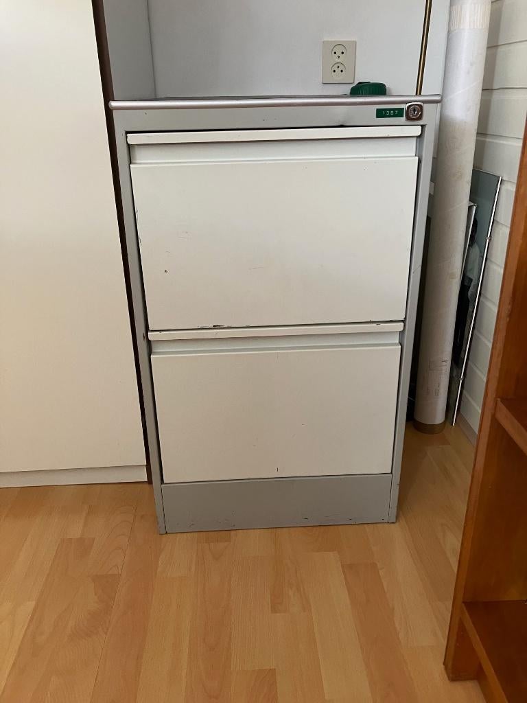 Hangmappenkast met 2 laden en slot, Ophalen, Gebruikt, 50 tot 100 cm, Minder dan 100 cm