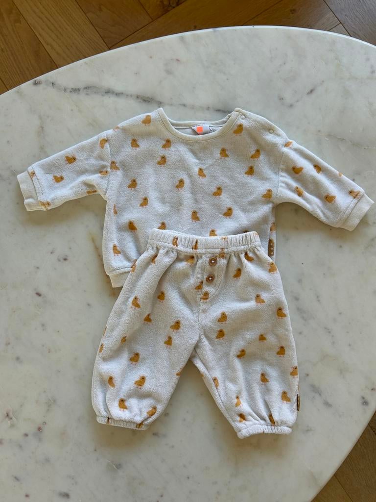 HEMA badstof eendjes setje maat 56, Kinderen en Baby's, Babykleding | Maat 56, Ophalen of Verzenden, Gebruikt, Jongetje of Meisje