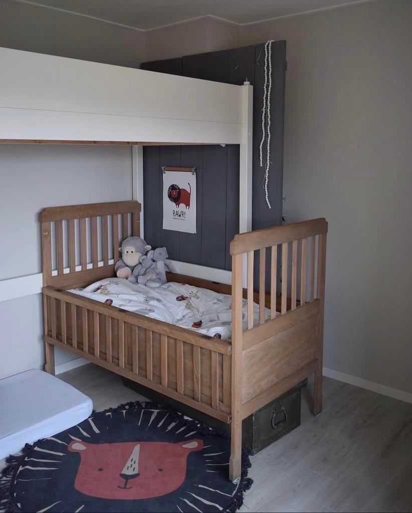 Houten Ledikant voor Baby/Peuter - Antiek, Ophalen of Verzenden, Gebruikt, Ledikant