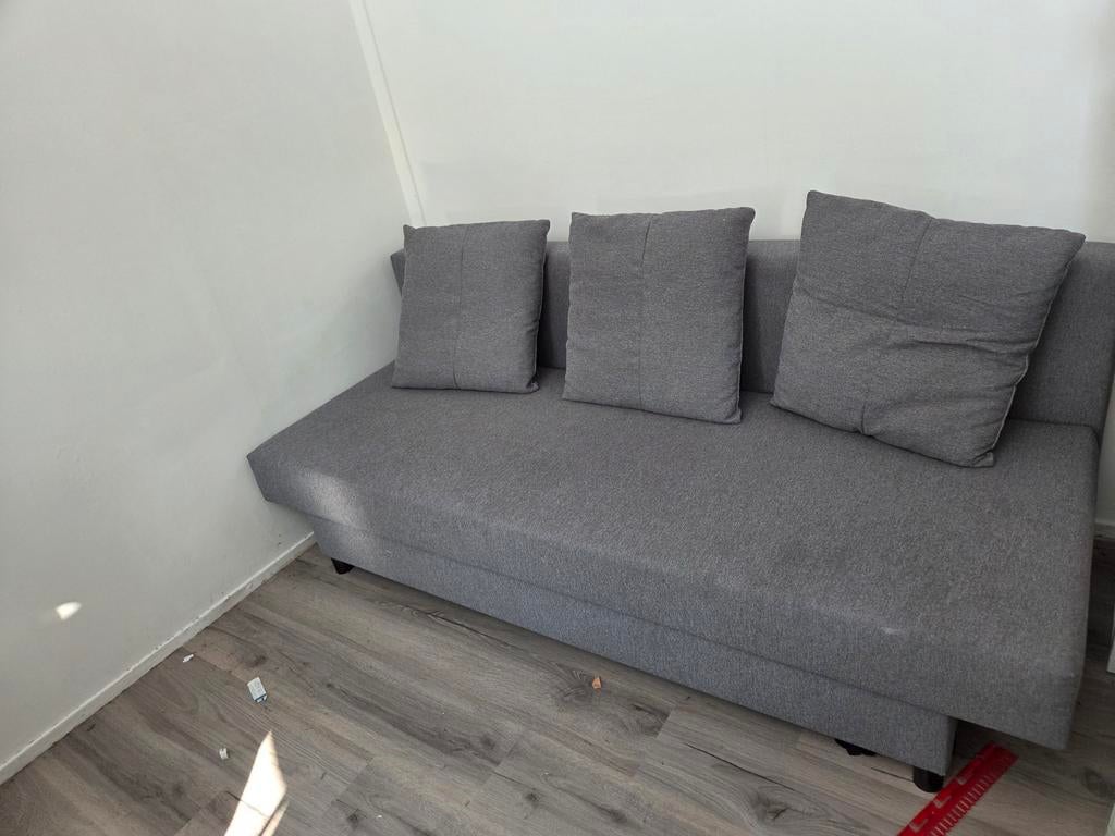 IKEA ÄLVDALEN Bedbank / Slaapbank - Grijs, Ophalen, Gebruikt, Eenpersoons, 80 cm