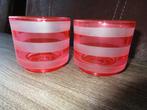 2 Waxinelichtjes Houders, Overige materialen, Ophalen of Verzenden, Zo goed als nieuw, Rood