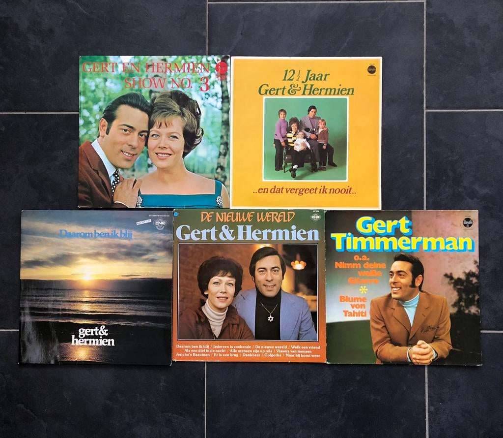 Gert en Hermien 11 lp’s, Ophalen, Gebruikt, Overige formaten, Levenslied of Smartlap
