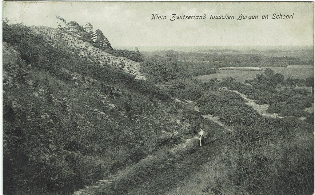 Bergen en Schoorl –Klein Zwitserland. Gelopen Boskoop 1919, Ophalen of Verzenden, Voor 1920, Gelopen, Noord-Holland
