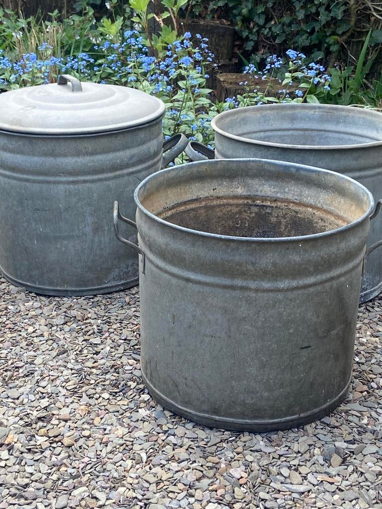 3x oude zinken weckemmers, Ophalen of Verzenden