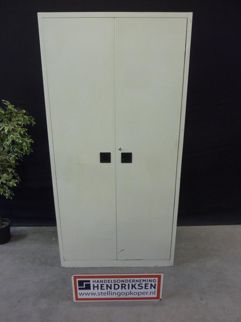 Stalen werkplaatskast / garagekast / kantoorkast 98x46x195cm, Ophalen, Gebruikt, Handelsonderneming Hendriksen, Meerdere deuren