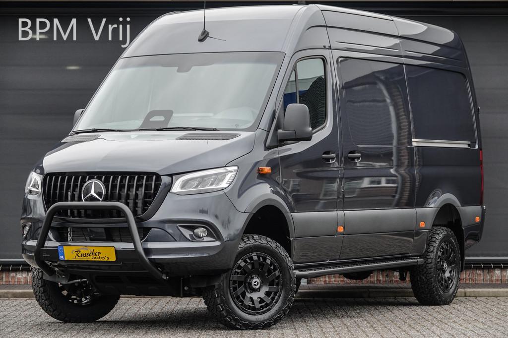 Mercedes-Benz Sprinter 4x4 319Cdi 190Pk 9G-tronic | L2H2 | 2, Automaat, Stof, Gebruikt, Zwart