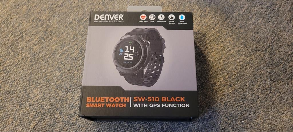 Denver SW-510 Smartwatch Zwart met GPS, Ophalen of Verzenden, Nieuw