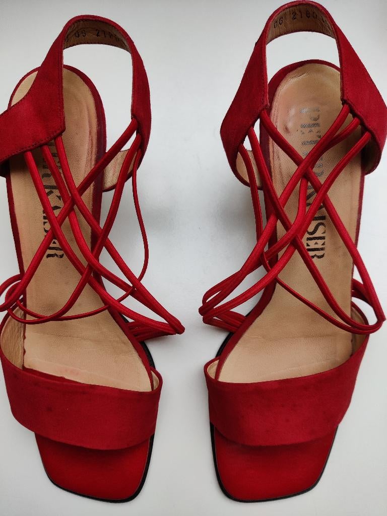 Zomerschoenen, rood, Peter Kaiser, maat 38, Kleding | Dames, Schoenen, Peter Kaiser, Zo goed als nieuw, Rood, Sandalen of Muiltjes