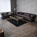 Chesterfield bankstel, 2 zits en 3 zits, Ophalen, 250 tot 300 cm, Gebruikt, Driepersoons