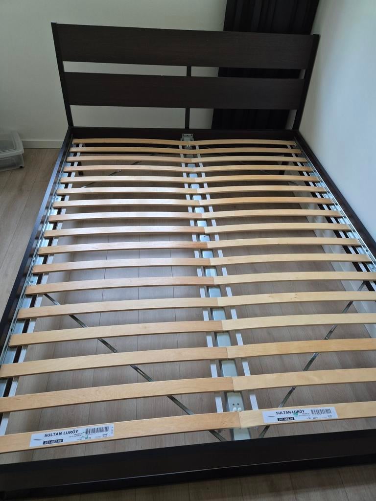 Tweepersoonsbed ikea Trysil 160/200, Huis en Inrichting, Slaapkamer | Bedden, Ophalen, Gebruikt, Wit, Tweepersoons