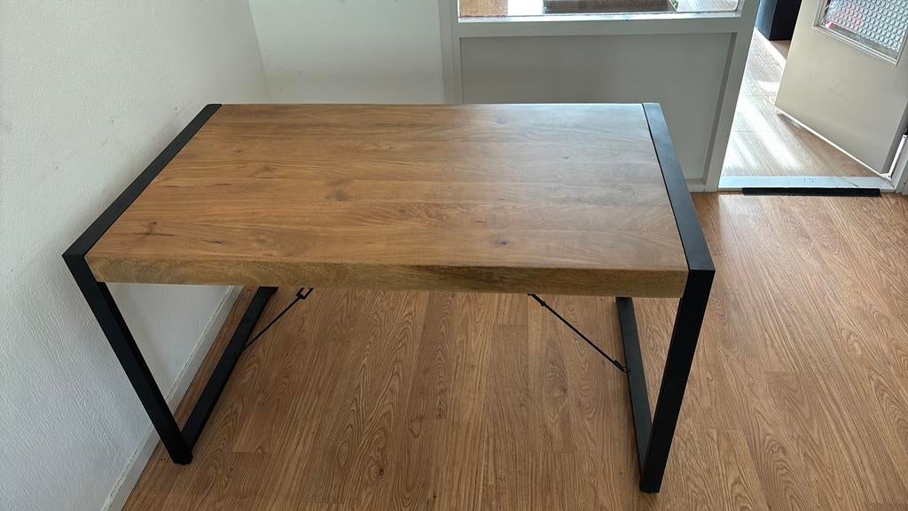 Eettafel, Huis en Inrichting, Tafels | Eettafels, Ophalen, Zo goed als nieuw, Rechthoekig, 50 tot 100 cm