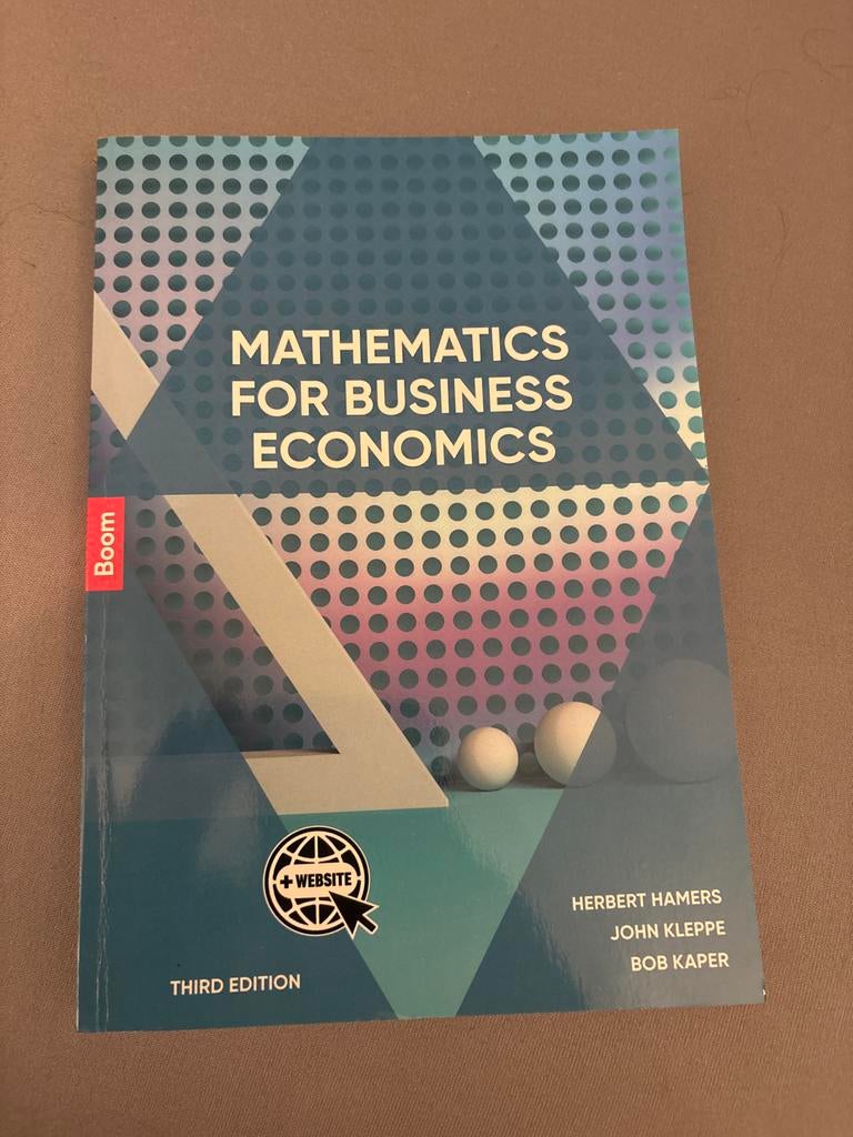 Mathematics for Business Economics - 3rd Edition, Boeken, Studieboeken en Cursussen, Zo goed als nieuw, WO, Gamma, Ophalen of Verzenden