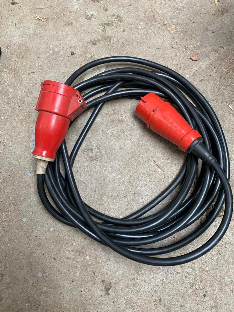 Krachtstroom verlengsnoer 8m, Doe-het-zelf en Verbouw, Elektra en Kabels, Ophalen, Zo goed als nieuw, Kabel of Snoer