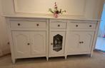Witte brocante commode kast, Ophalen, Met deur(en), 150 tot 200 cm, Zo goed als nieuw