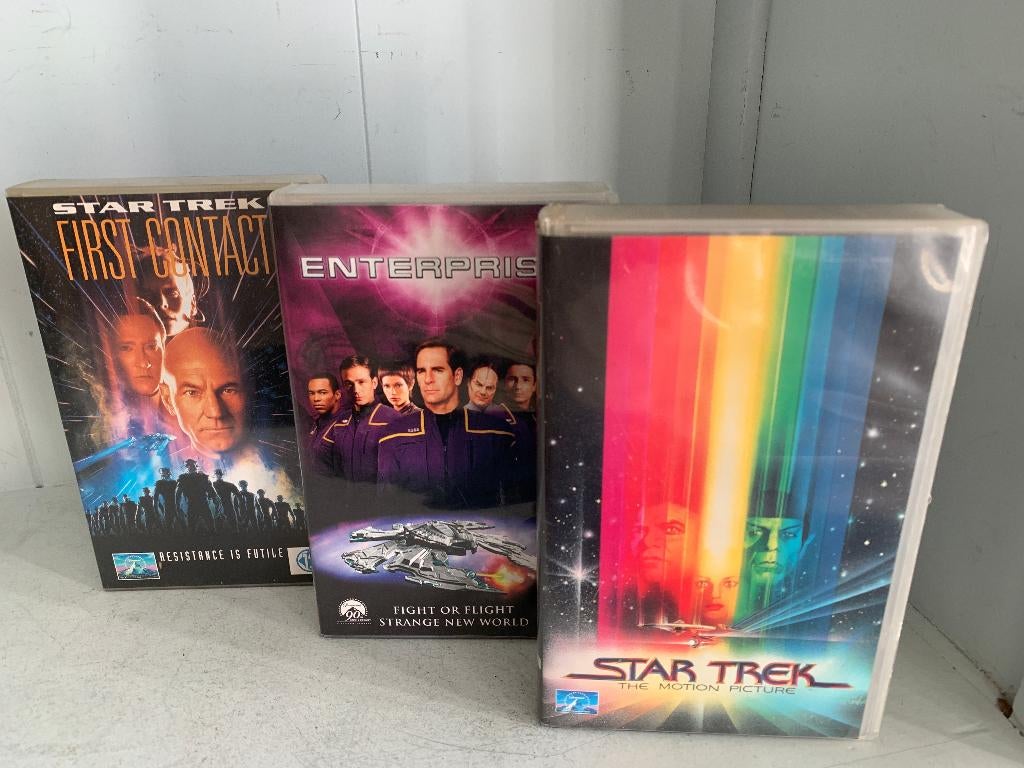 STAR TREK VHS (3x) videobanden, Cd's en Dvd's, VHS | Film, Alle leeftijden, Ophalen of Verzenden, Gebruikt, Overige genres