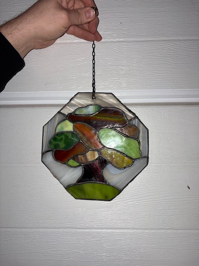 Tiffany / glas in lood 21x21cm, Antiek en Kunst, Kunst | Overige Kunst, Ophalen