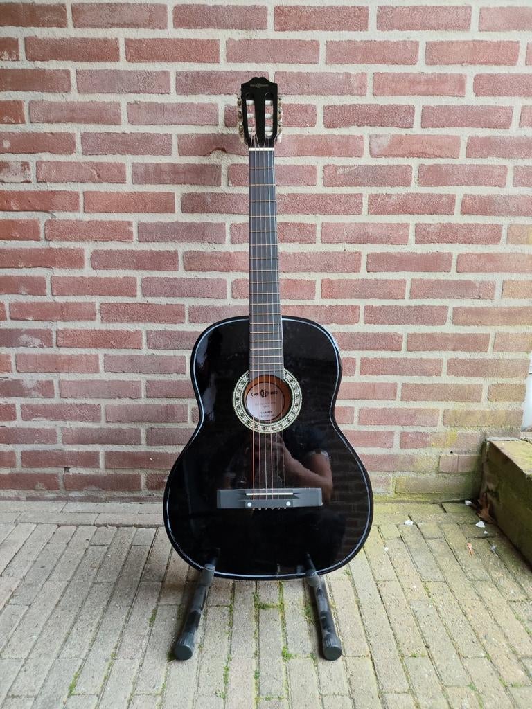 Beginners gitaar met standaard en tas, Muziek en Instrumenten, Ophalen, Zo goed als nieuw