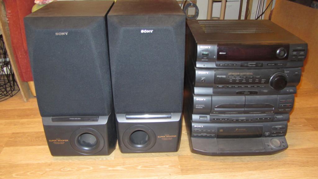 Sony stereotoren jaren '90 LBT-N555AV - 3 boxen - zonder A.B, Audio, Tv en Foto, Stereo-sets, Ophalen, Niet werkend, Tuner of Radio