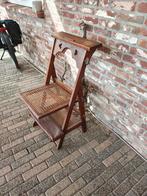 Antieke bidstoel / knielbank van hout met rieten zitting, Ophalen