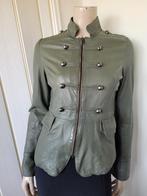 Ibana groene leren jas, maat 34/36, boterzacht leer, Ophalen of Verzenden, Zo goed als nieuw, Maat 34 (XS) of kleiner, Groen