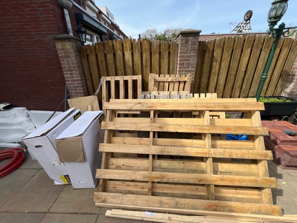 Gebruikte Pallets voor diverse projecten, Ophalen, Gebruikt, 50 mm of meer, Minder dan 200 cm