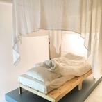 2x limited edition Ikea Hjartelig platformbed 100x100 cm, Eenpersoons, Beige, Ophalen of Verzenden, 200 cm