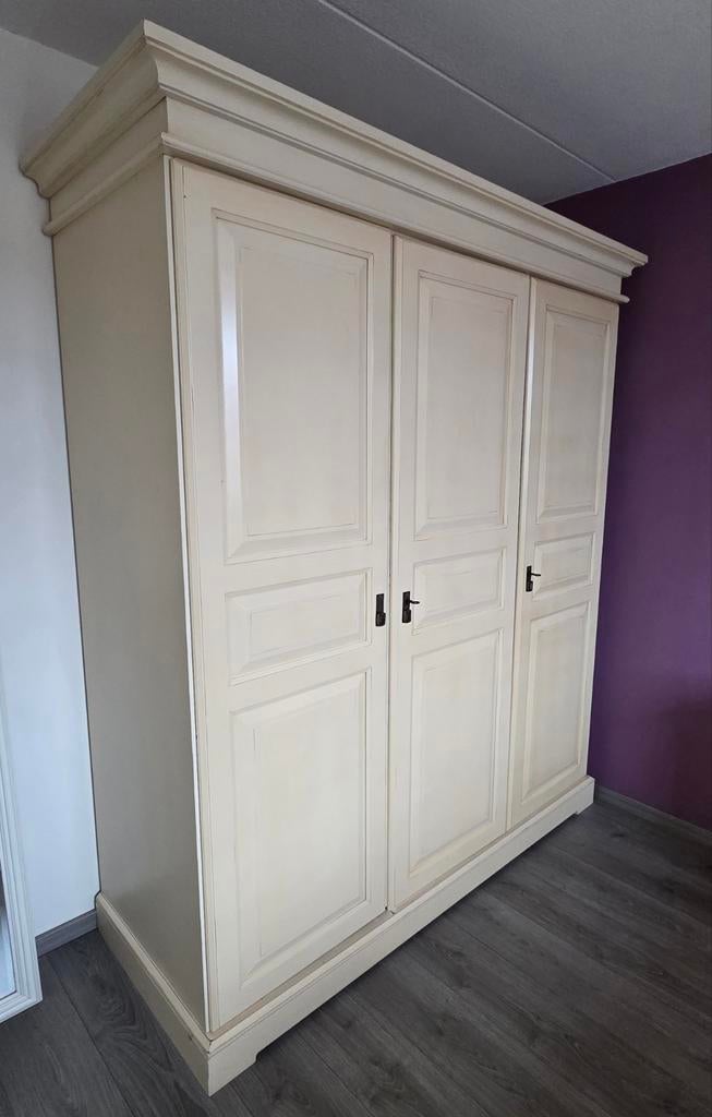 Massief houten kledingkast, Huis en Inrichting, Ophalen, Gebruikt, 200 cm of meer, 150 tot 200 cm
