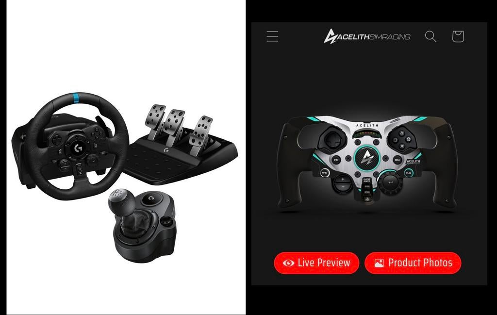 Logitech Race stuur, gaspedaal, schakelpoke, formule 1 stuur, 1 speler, Racen en Vliegen, Eén computer, Ophalen of Verzenden