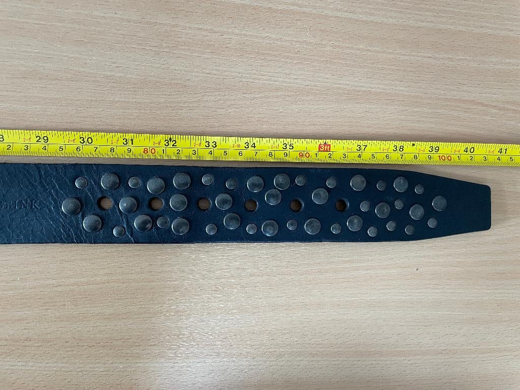 Hans Ubbink zwarte riem met studs 90 cm, Hans Ubbink, 80 tot 90 cm, Zwart, Tailleriem