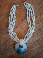 Handgemaakte Jack O ketting met zoetwaterparels, Sieraden, Tassen en Uiterlijk, Kettingen, Ophalen of Verzenden, Zo goed als nieuw