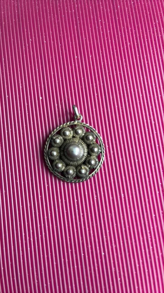 835 zilver hanger knoopjes klassiek, Ophalen of Verzenden, Zo goed als nieuw, Zilver