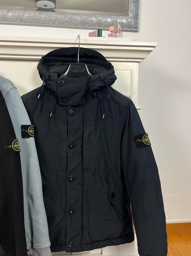 Stone Island | Micro Reps Down | Dark Navy | Size S, Kleding | Heren, Jassen | Winter, Zo goed als nieuw, Maat 46 (S) of kleiner