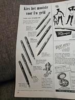 Parker oude reclame 1953, Verzamelen, Ophalen of Verzenden, Gebruikt, Fineliner, Parker