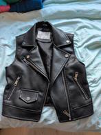 Zwart leren gilet jasje, Ophalen of Verzenden, Zo goed als nieuw, Meisje