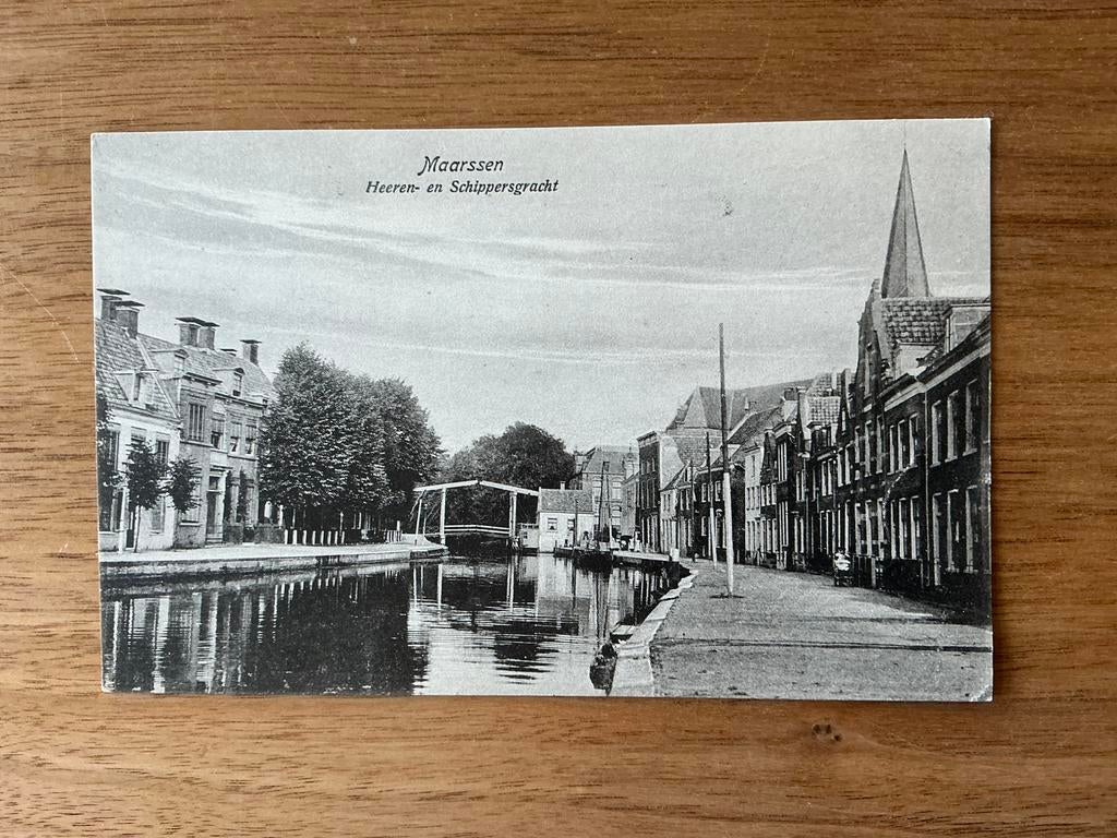 Oude ansichtkaart - Maarssen - Heeren- en Schippersgracht, Verzamelen, Ansichtkaarten | Nederland, Ophalen of Verzenden, Ongelopen