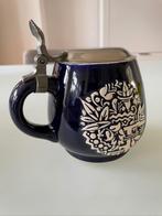 Unieke antieke bierpul met verzilverd deksel, Antiek en Kunst, Antiek | Keramiek en Aardewerk, Ophalen