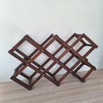 Vintage houten opvouwbaar harmonica wijnrek, Ophalen of Verzenden, Zo goed als nieuw, Hout, Minder dan 50 cm