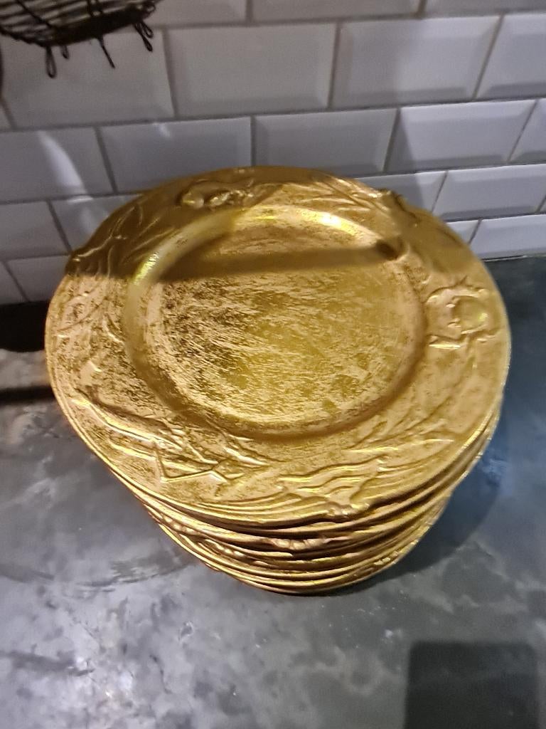 12 terracotta onderborden p/st 2.95, Heikant 21 Kaatsheuvel, Overige typen, Belle Vieille Brocante, Ophalen of Verzenden