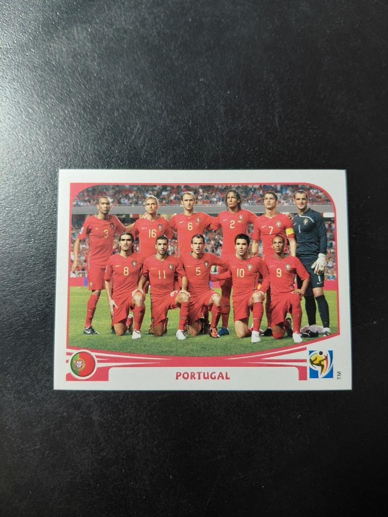 Portugal teamfoto (met cristiano ronaldo) panini wk 2010, Ophalen of Verzenden, Nieuw, Buitenlandse clubs, Poster, Plaatje of Sticker
