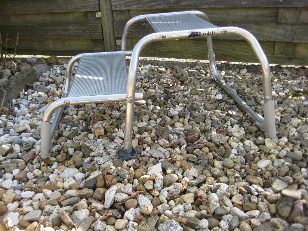 Caravan opstapje, 2 treden, opklapbaar, lichtgewicht, Ophalen, Gebruikt