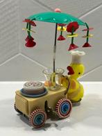 vintage blikken kunststof speelgoed  “Duck Pushing Cart”, Verzenden