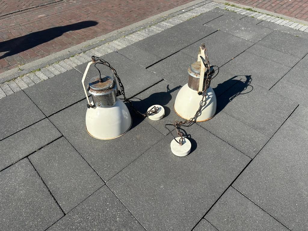 2 Industriele lampen, Ophalen, Zo goed als nieuw, Minder dan 50 cm