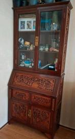 Mooie oude Indische 2-delige secretaire kast, Huis en Inrichting, Ophalen, Gebruikt, Indisch, Klassiek