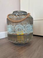 Metalen Windlicht met Jute Touw - Sfeervolle Verlichting, Ophalen, Zo goed als nieuw, Metaal, Kandelaar