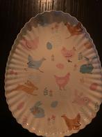 Paas schaaltje met vrolijke kippen en konijnen, Keramiek, Ophalen of Verzenden, Zo goed als nieuw, Bord(en)