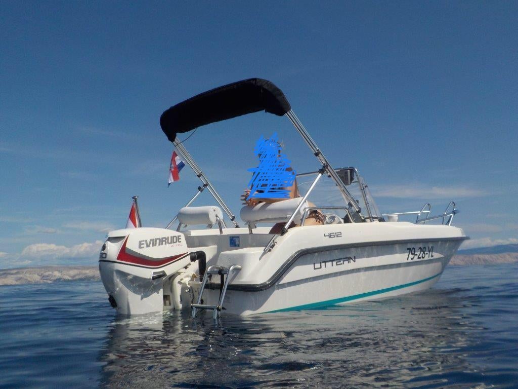 Uttern 4612 + 50PK Evinrude (garantie t/m 2027) + trailer, Ophalen, Zo goed als nieuw, 3 tot 6 meter, Buitenboordmotor