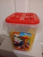 Plastic emmer met deksel gevuld met 75 bouwstenen van Abric, Ophalen
