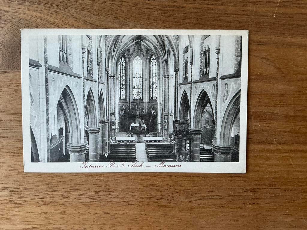 Oude ansichtkaart - Maarssen - Interieur R.K. Kerk, Verzamelen, Ansichtkaarten | Nederland, Ophalen of Verzenden