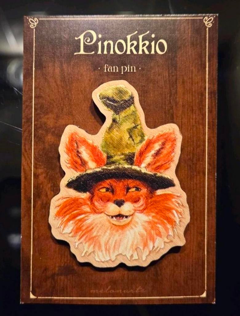 Pinokkio Efteling fan pin vos, Ophalen of Verzenden